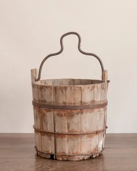 Antique Cypress Water Bucket