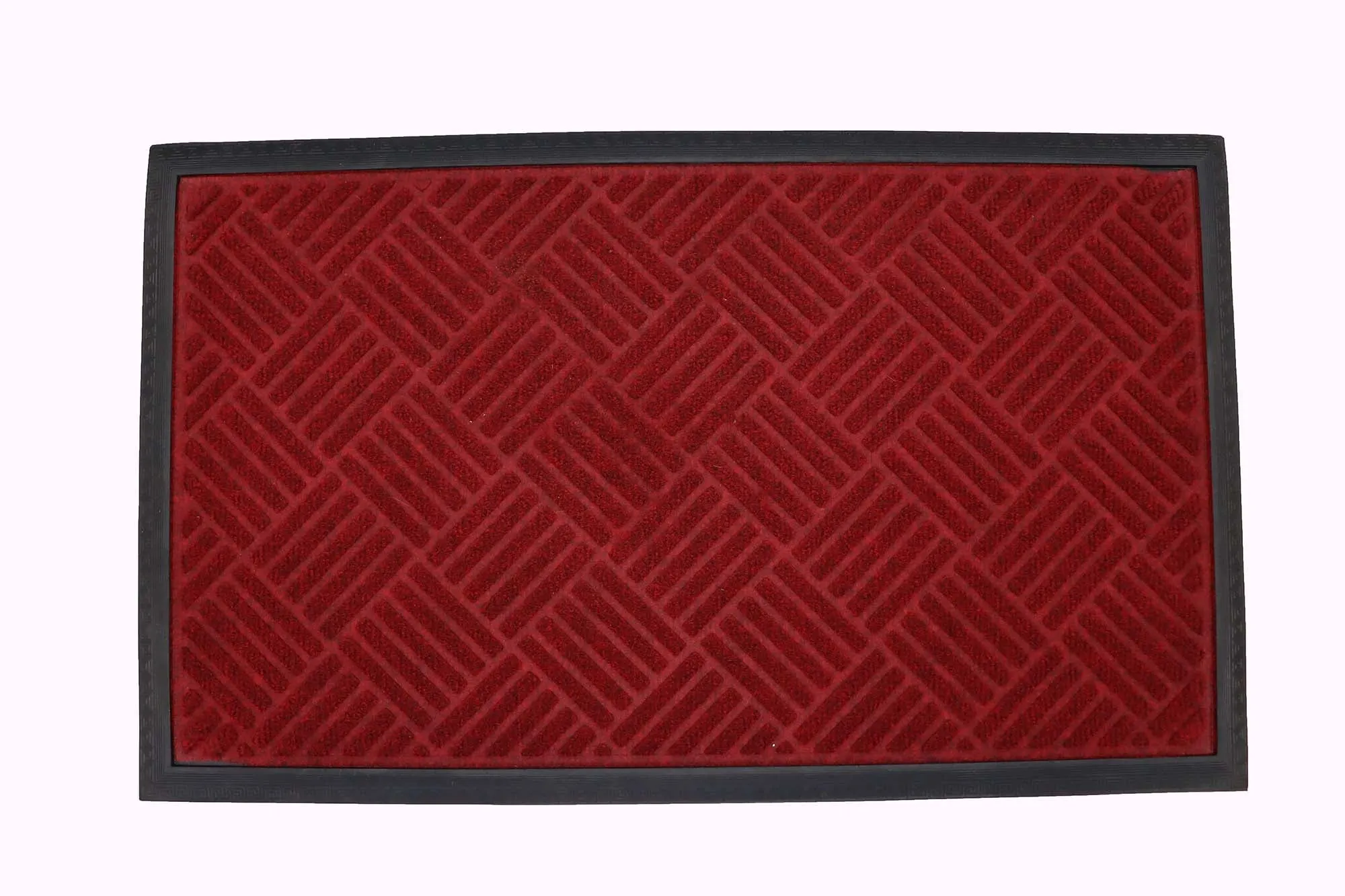 Checker Design Entryway Mat - Black & Red 900 X 1500