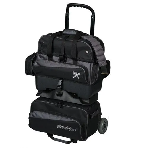 KR Strikeforce Konvoy 4 Ball Roller Black Carbon Bowling Bag