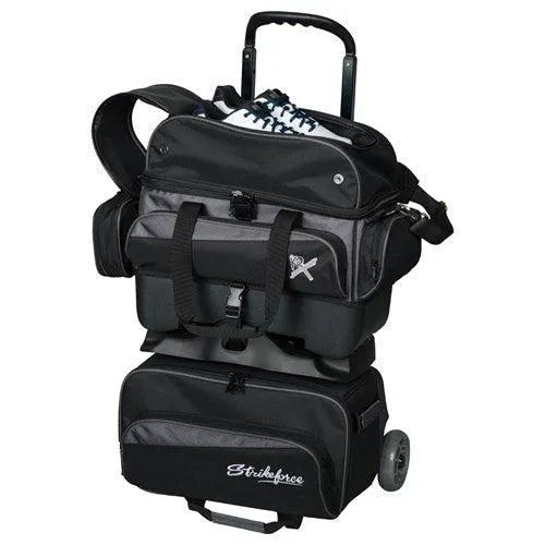 KR Strikeforce Konvoy 4 Ball Roller Black Carbon Bowling Bag