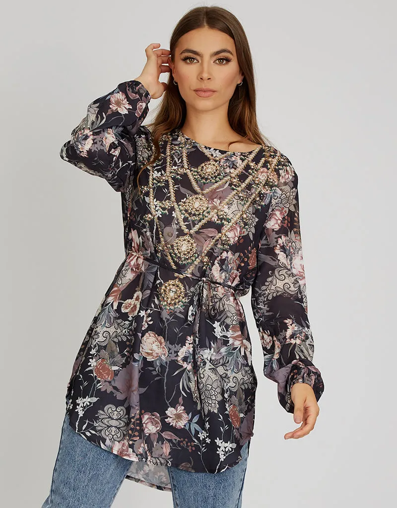 Maysa Beaded Loop Blouse