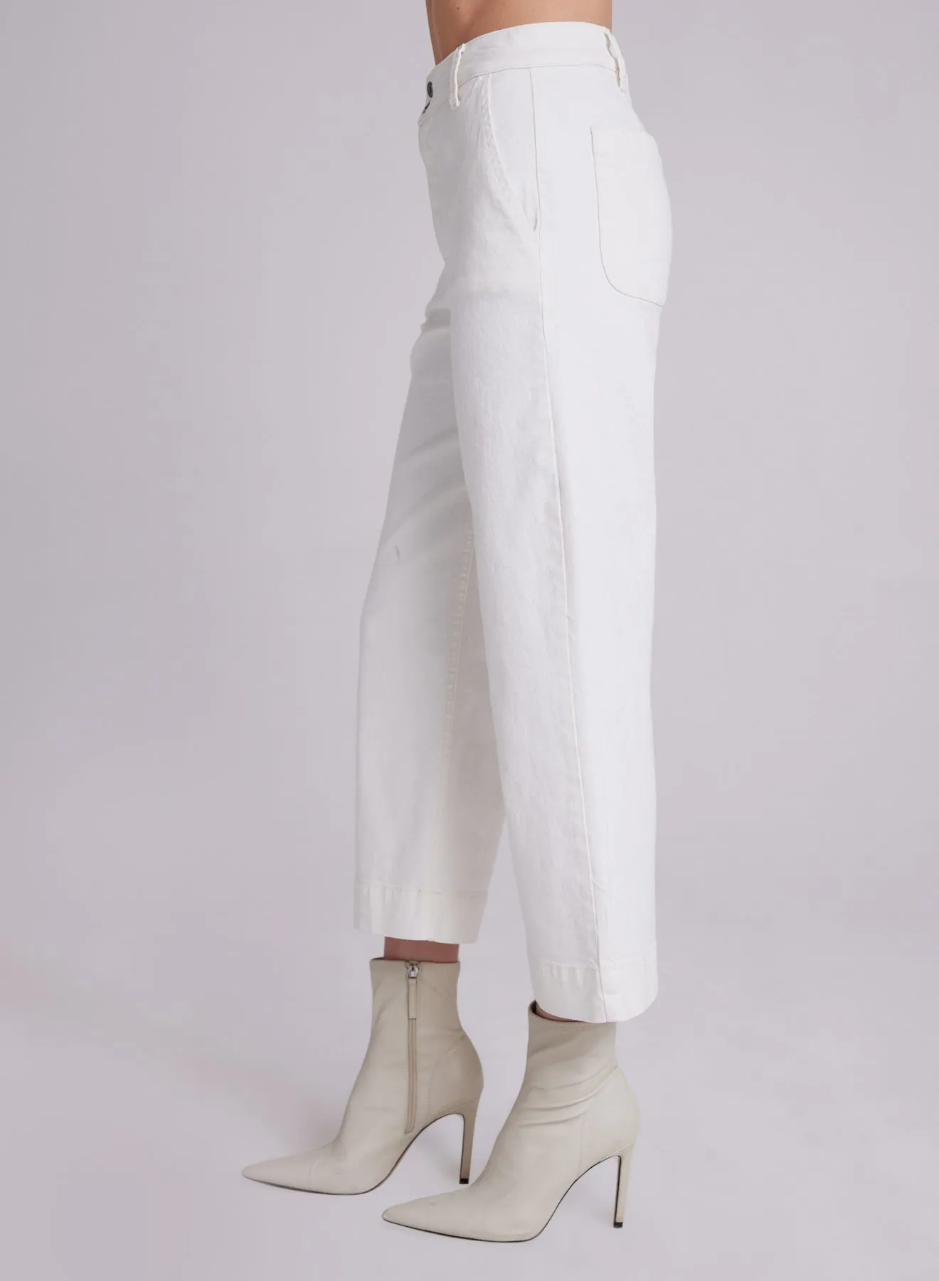 Saige Wide Leg Pant - Winter White